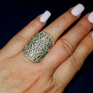 Silver‎ Rhinestone Ring